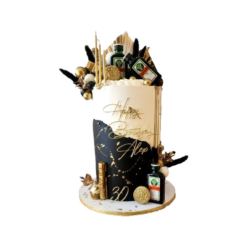 Gold Black Cake 2