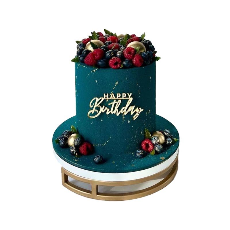 Blue With Fruits Cake
