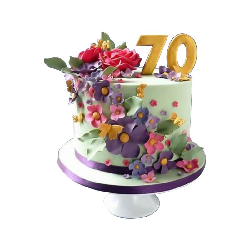 70 Years Old Theme Cake