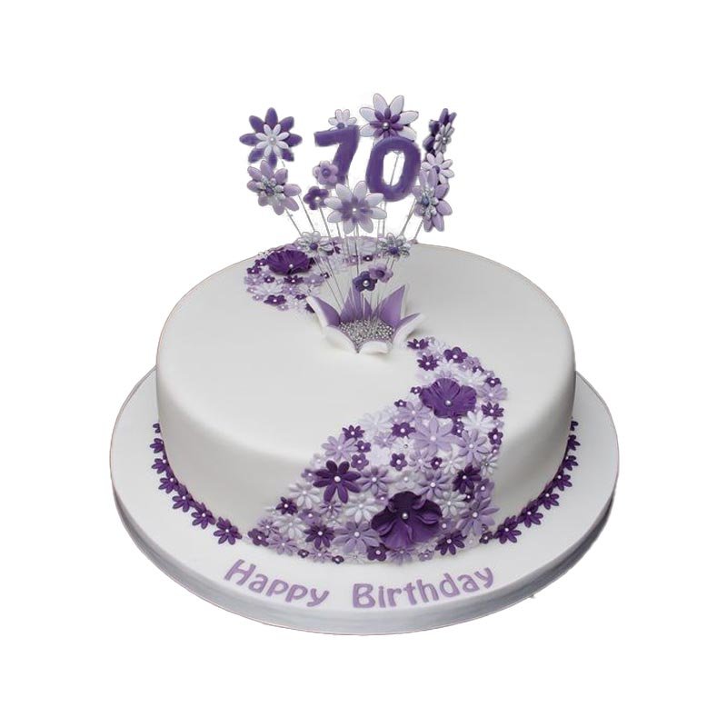 Lavender Fully Fondant Cake