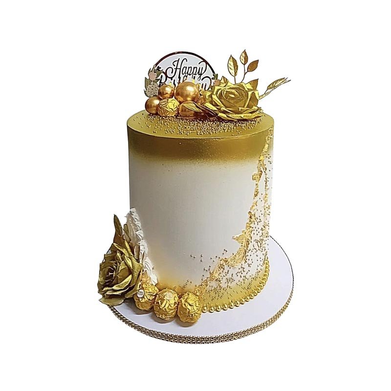 Gold Theme Cake-1