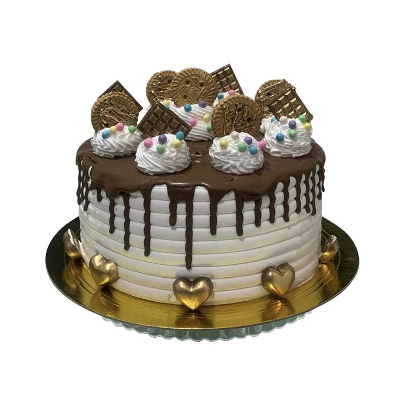 Chocolate Dripping Cake With Hearts