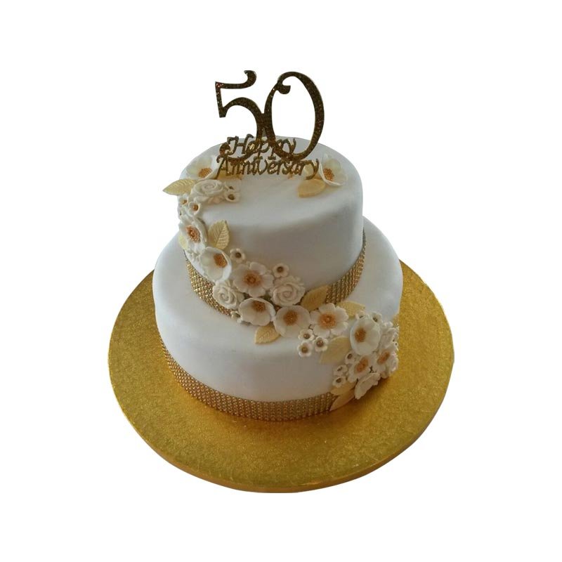 Golden Jubilee Cake 2 Tier- 2