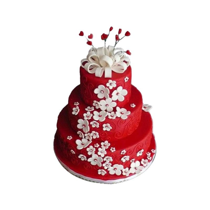 3 Tier Red Theme Cake