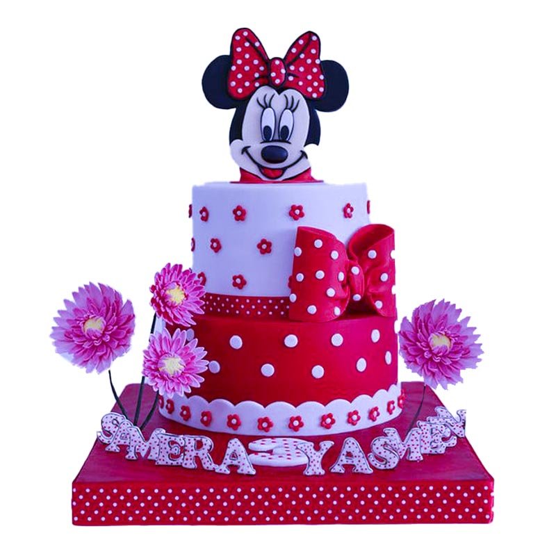 Minnie Mouse 2 Tier Theme Cake
