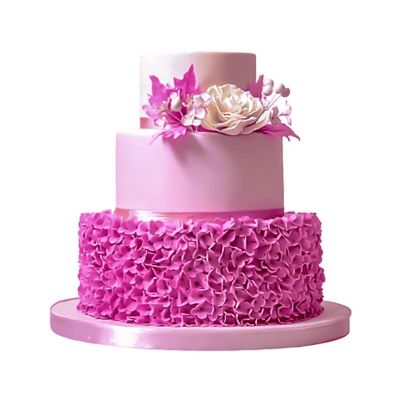 3 Tier Classic Pink Cake