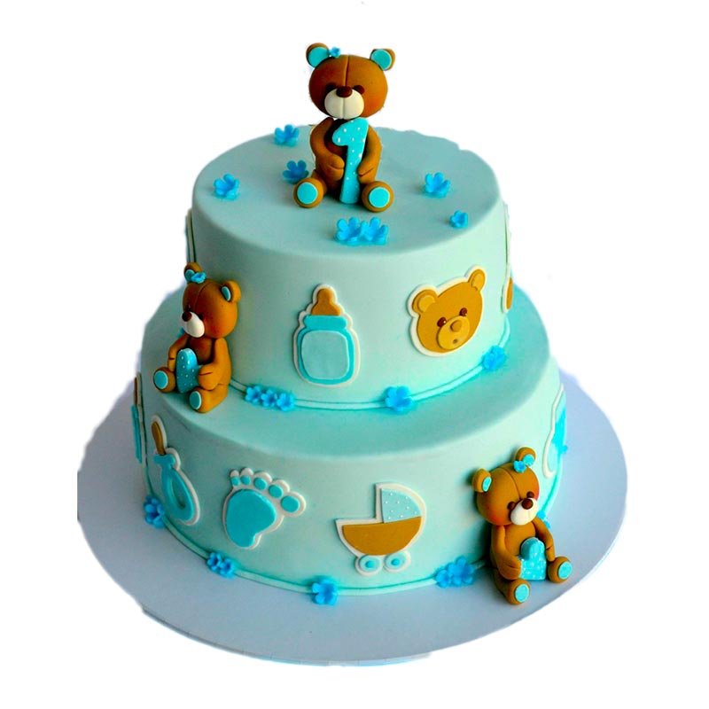 Teddy Bear 2 Tier Theme Cake-3