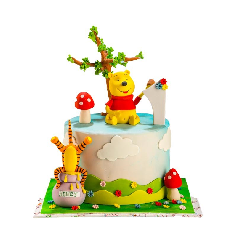 Winnie The Pooh Theme Cake
