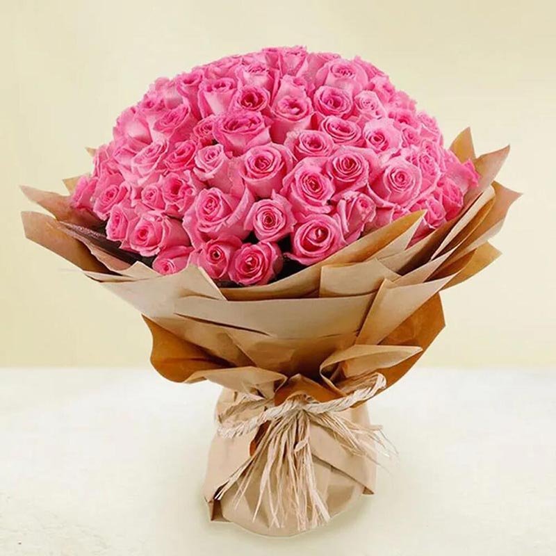 101 Pink Roses Bouquet-2