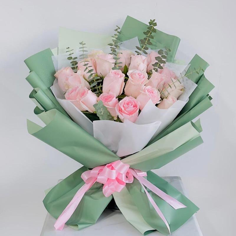 20 Sweet Pink Rose Bouquet