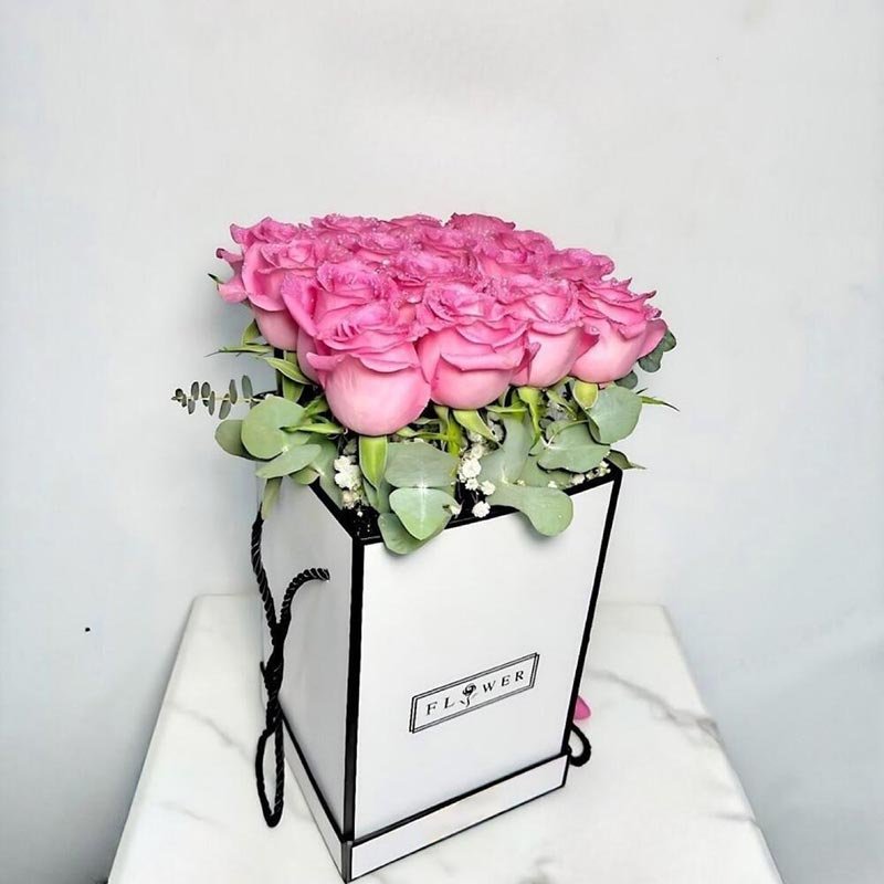 Pink Roses Box Arrangements