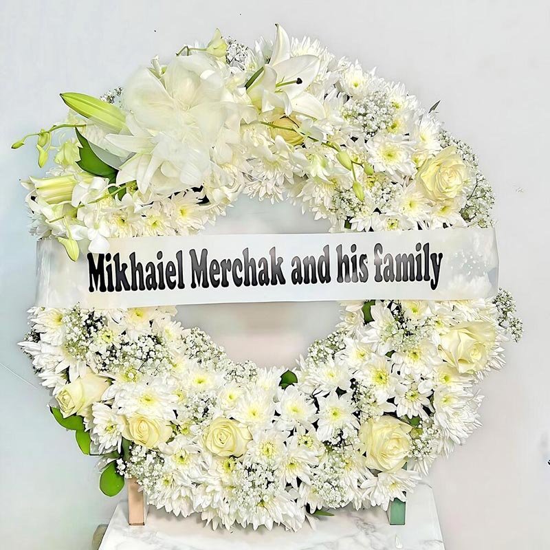 White Flower Wreath