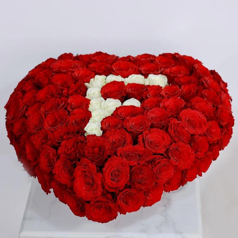 White Letter In Red Heart