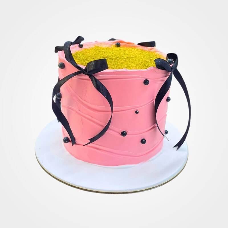Chic Ribbon Glam Cake