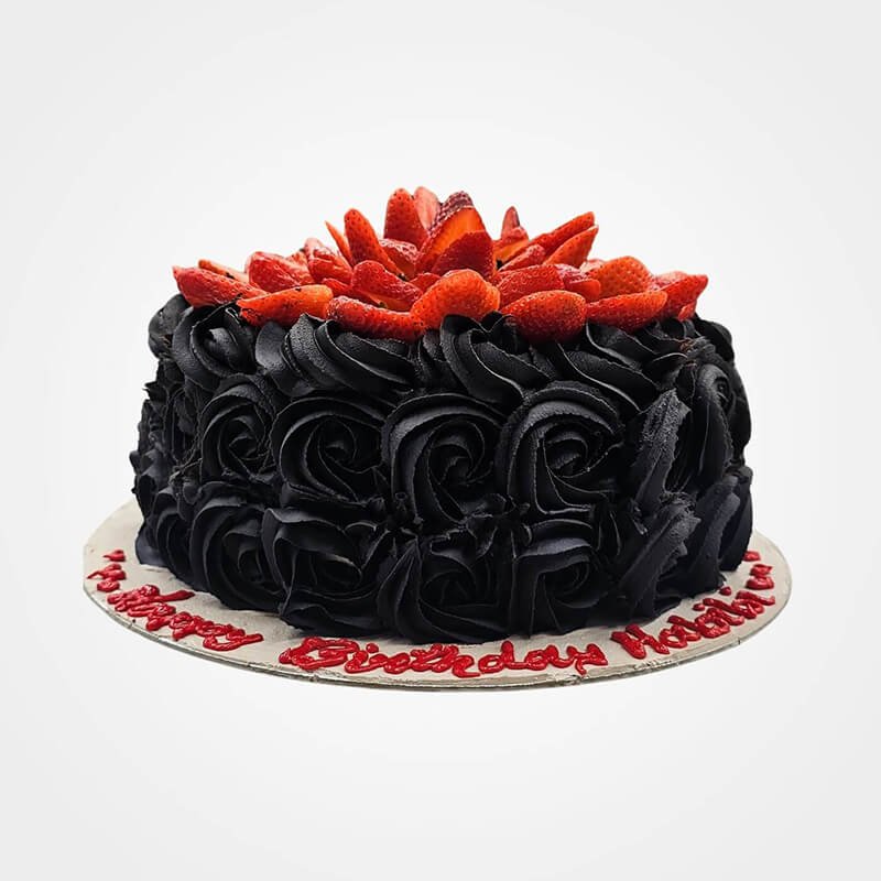 Chocolate Strawberry Rosette Cake