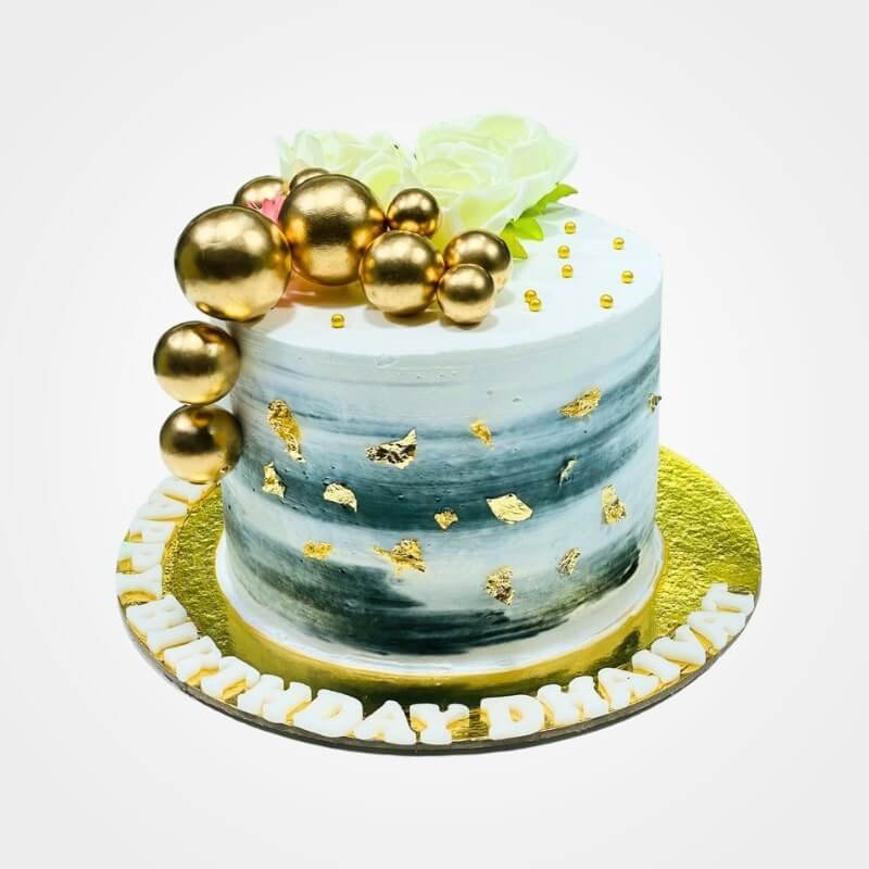 Gold Marble Cake