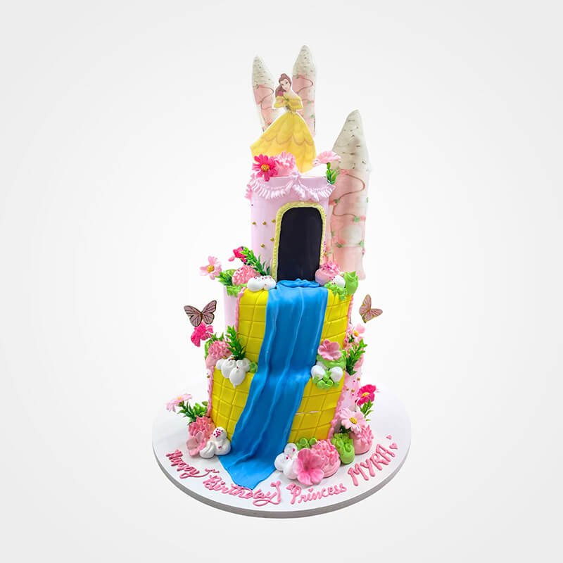 Princess Belle Castle Cake