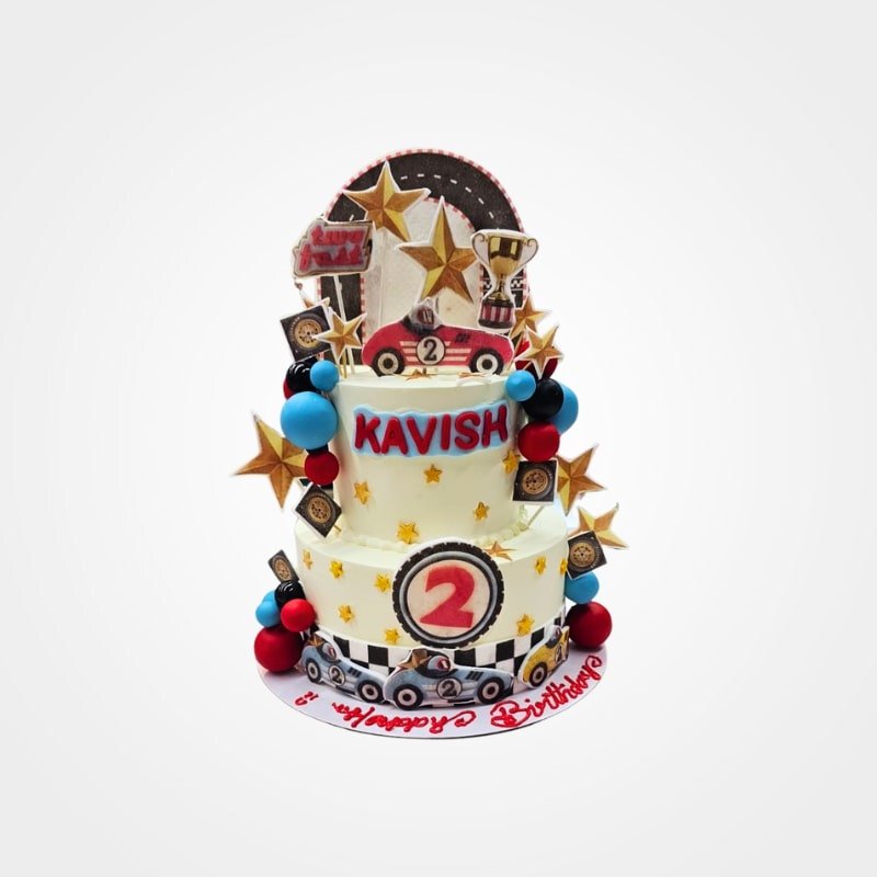 Race Car Theme Cake