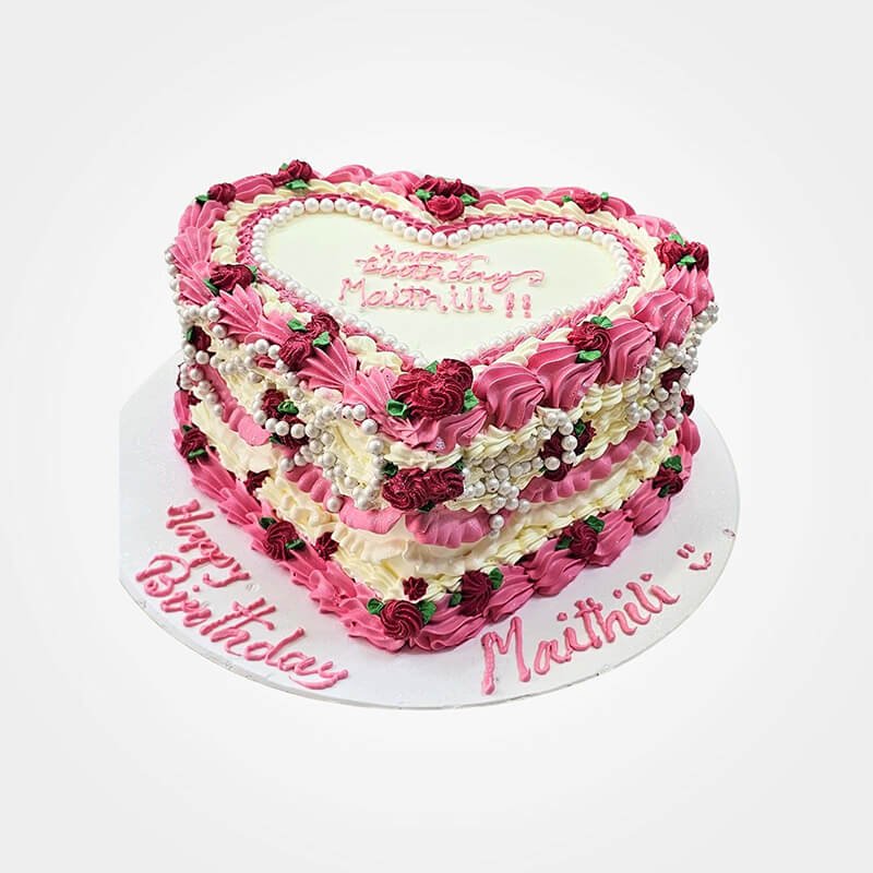Vintage Heart Cake