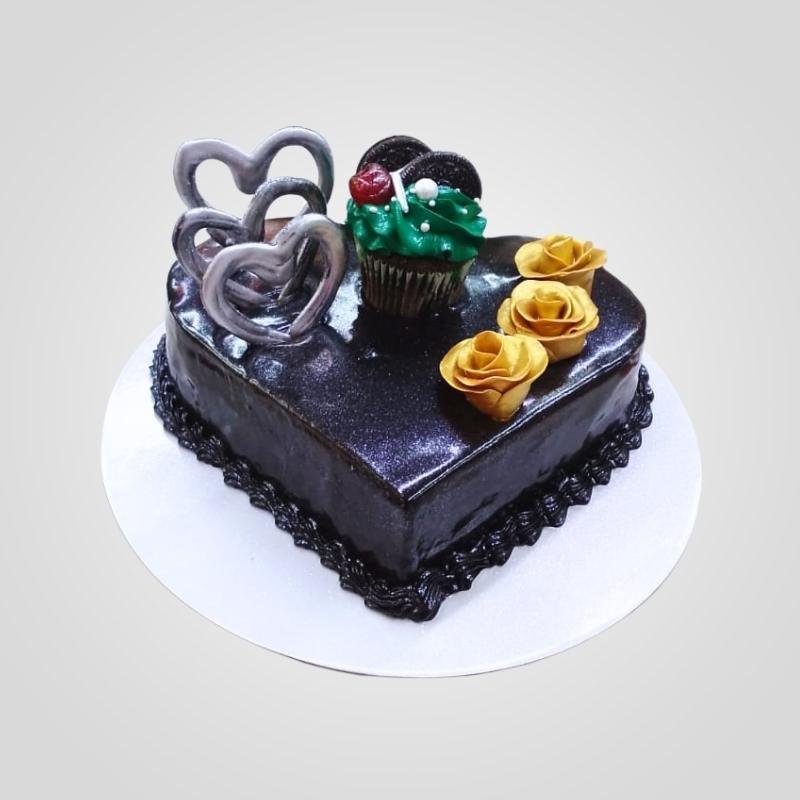 Heart Shaped Chocolate Cake