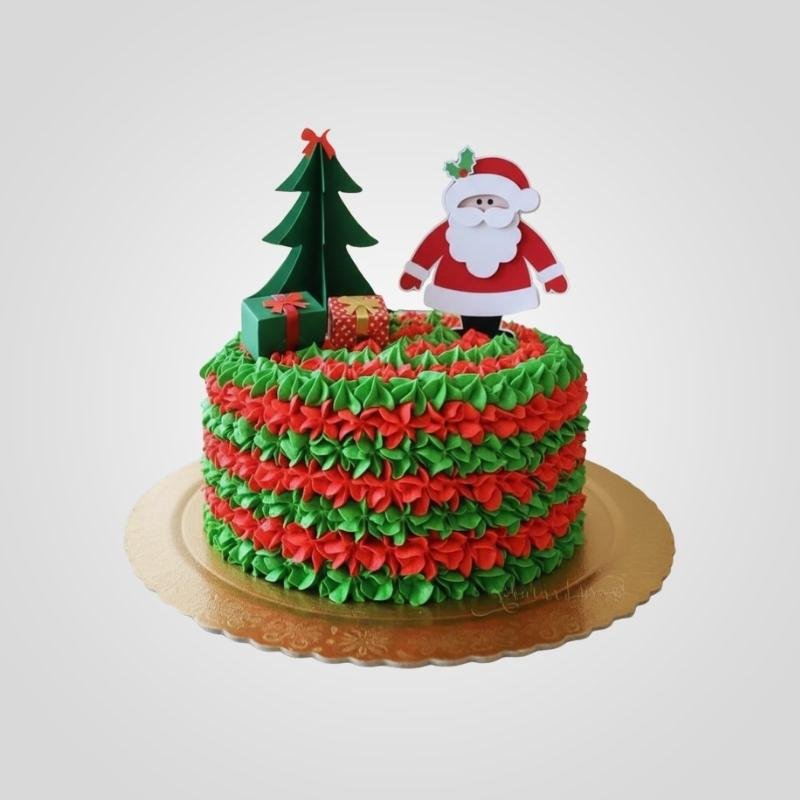 Christmas Ruffle Cake