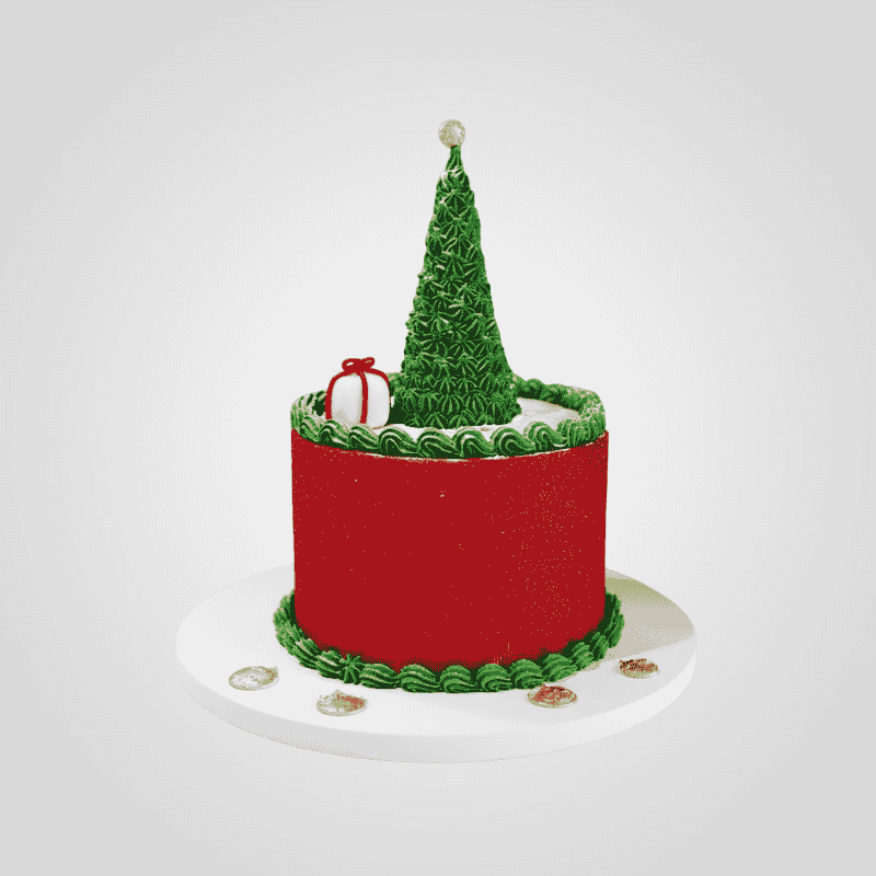 Decorated Christmas cake