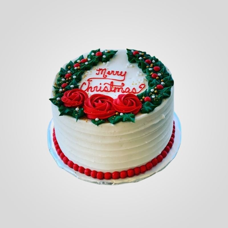 Holly Wreath Cake