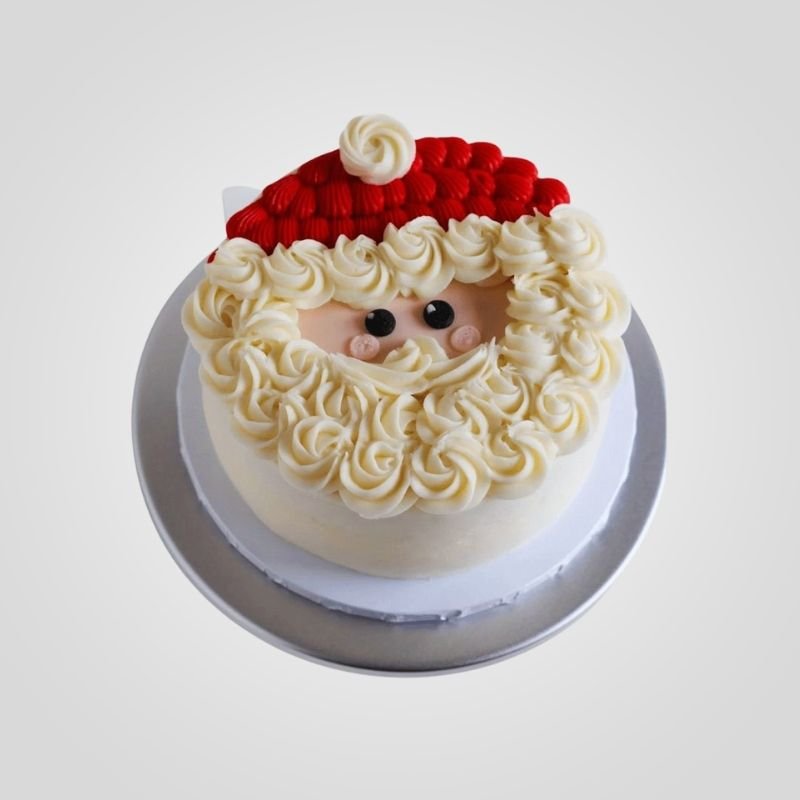 Santa Claus face cake