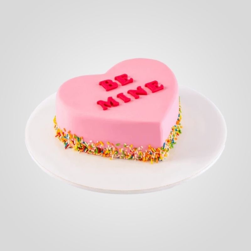 Be Mine Pink Heart Cake