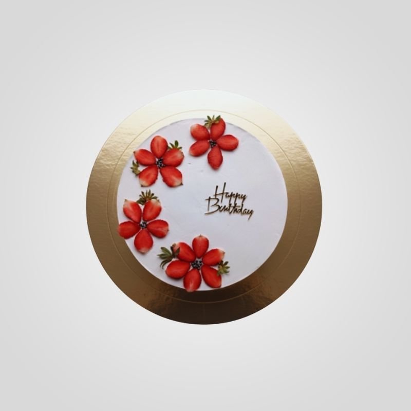 Strawberry Flower Cake