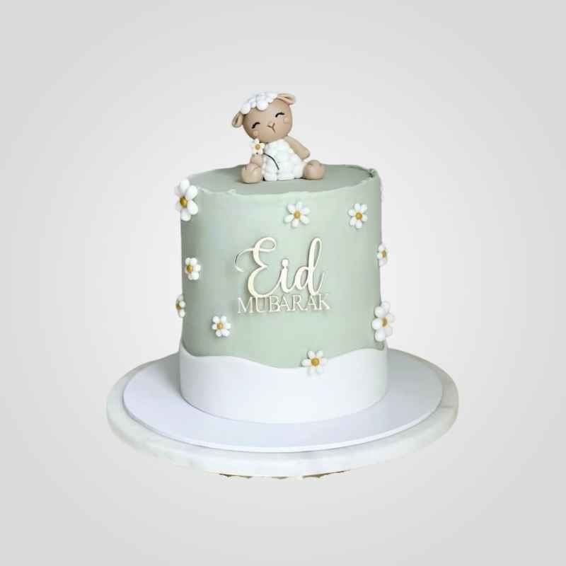 Eid Mubarak sheep cake