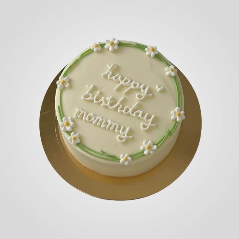 Minimalist Daisy Wreath Bento Cake