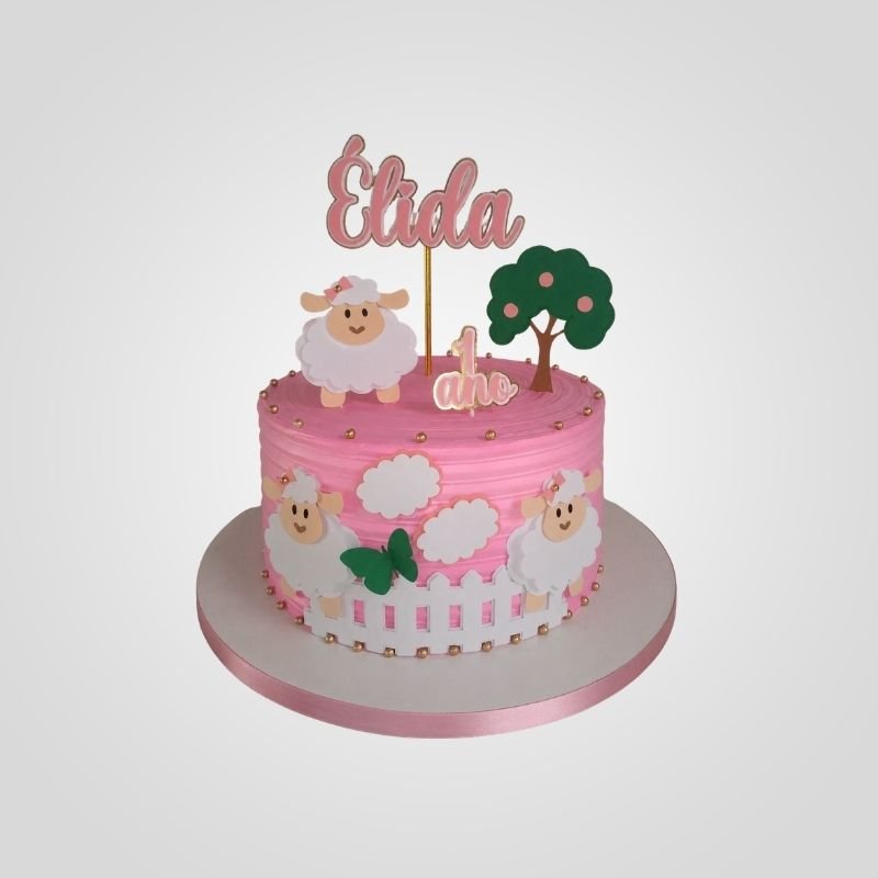 Sheep themed cake