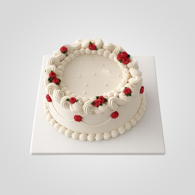 Vintage Lambeth Rose Cake