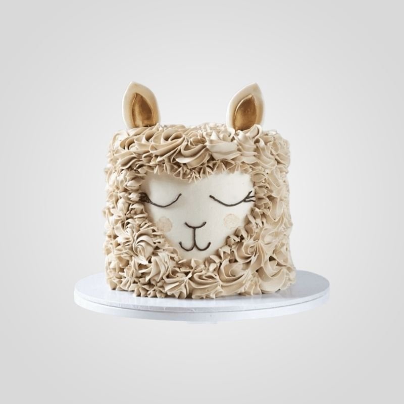 llama themed cake