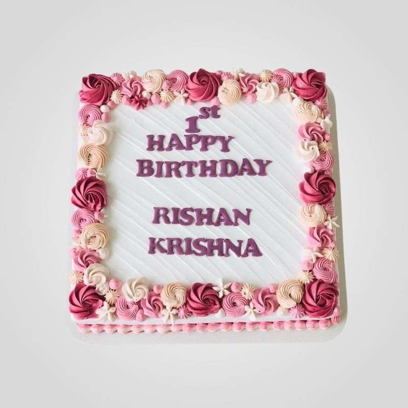Elegant Magenta Ombre Rosette Cake