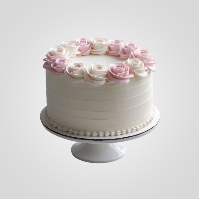 Elegant Rose Crown Cake