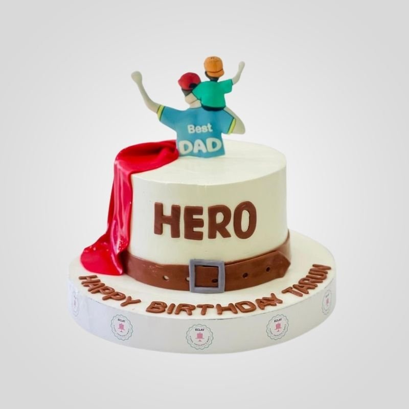 Father and Son Superhero Theme Cake