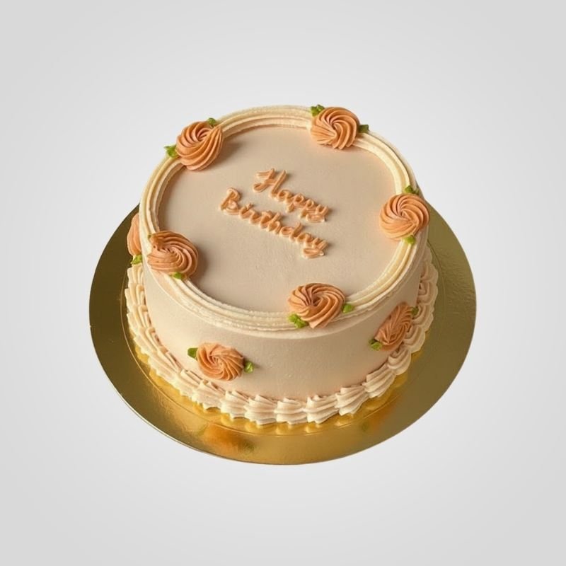 Korean Minimalist Birthday Cake