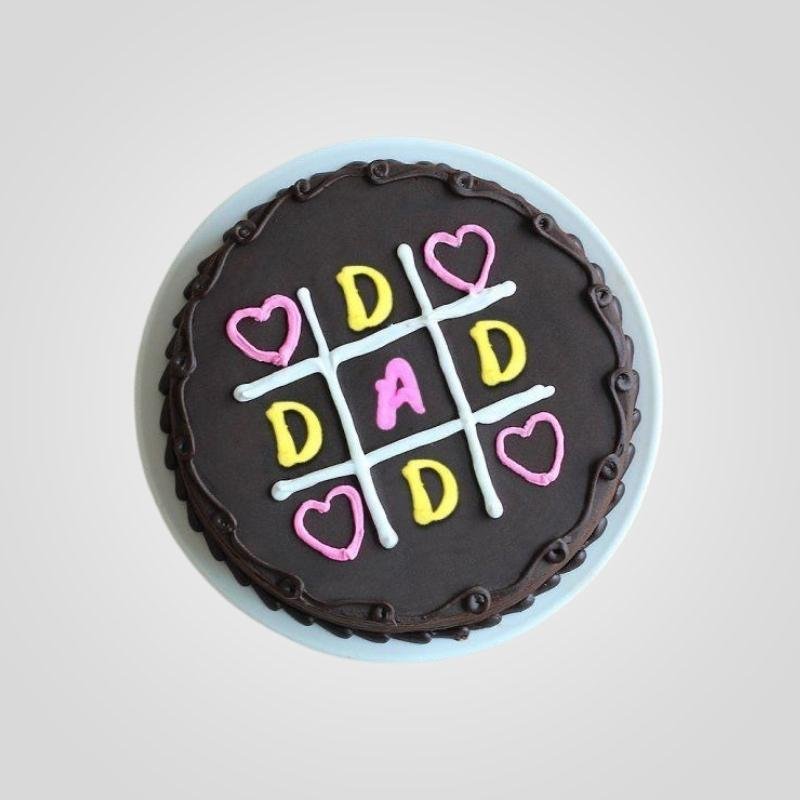 Father's Day Noughts and Crosses Truffle Cake