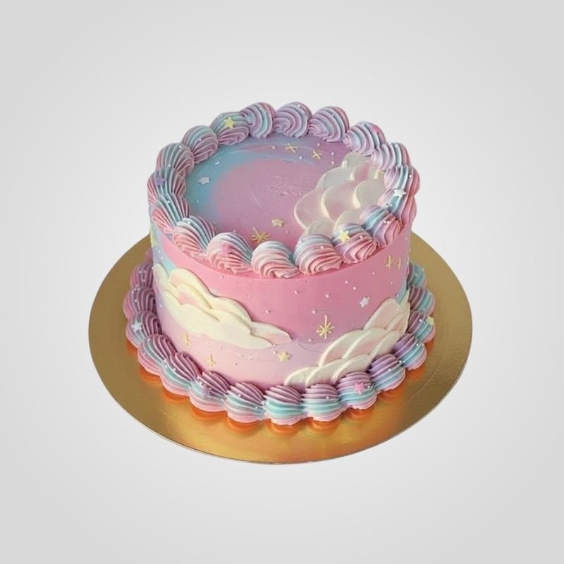 Pastel Dreamscape Cake