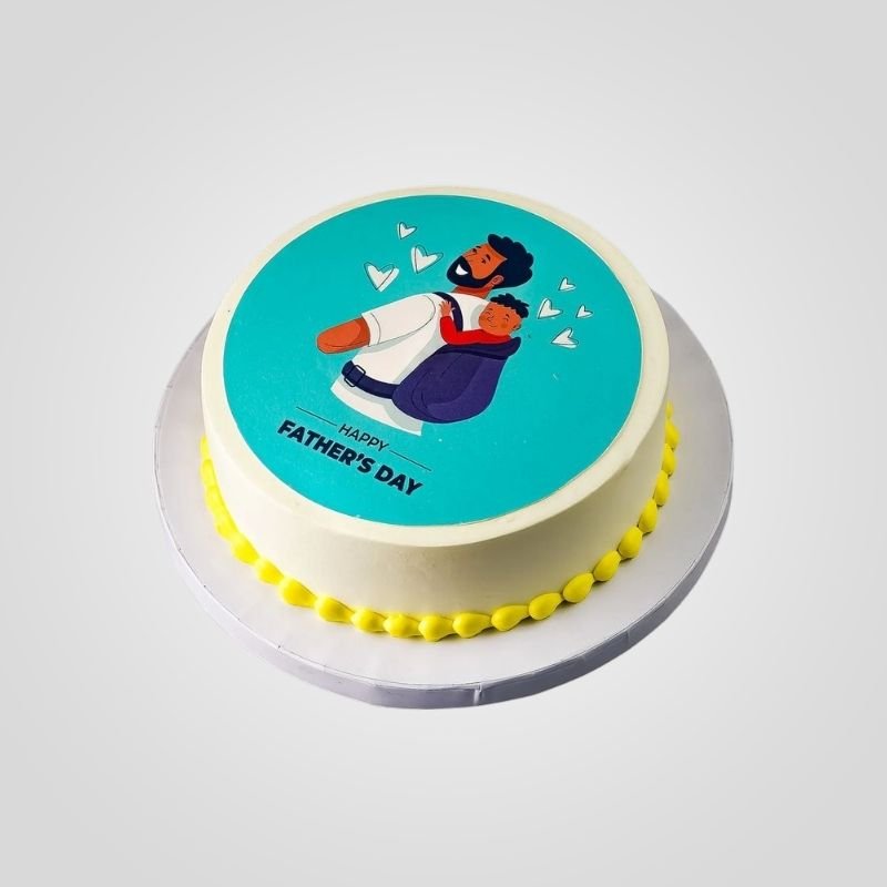 Photo Print Father's Day Cake