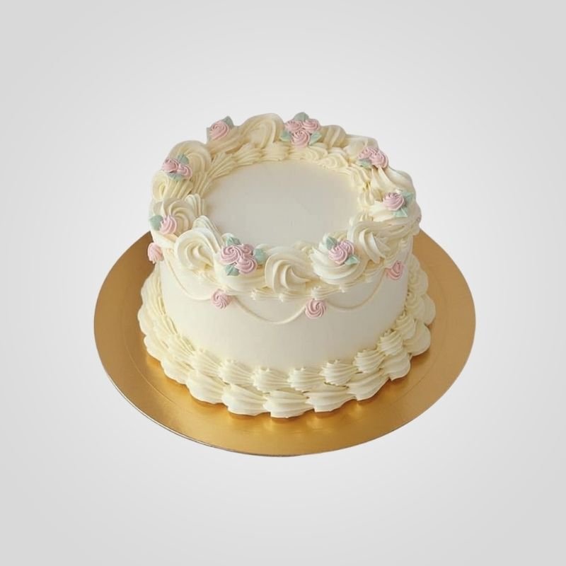 Piped rosette cake