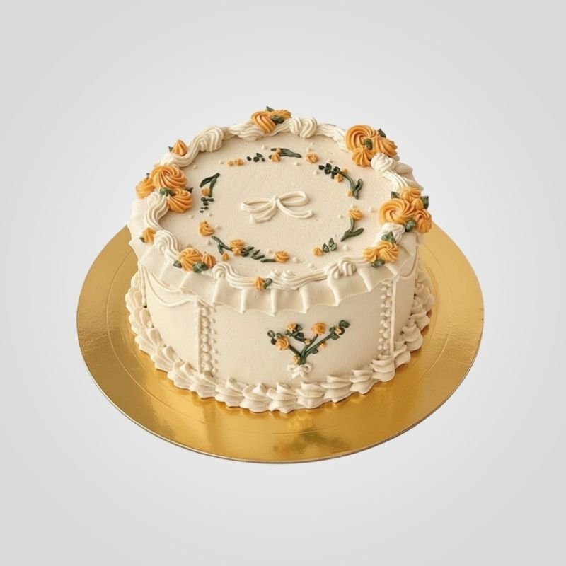 Retro Ruffle Garden Cake