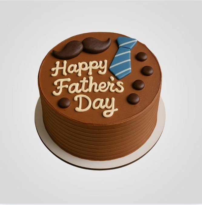 Father's Day Chocolate Ribbed Classic cake