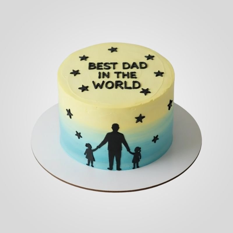 Silhouette Father’s Day Cake