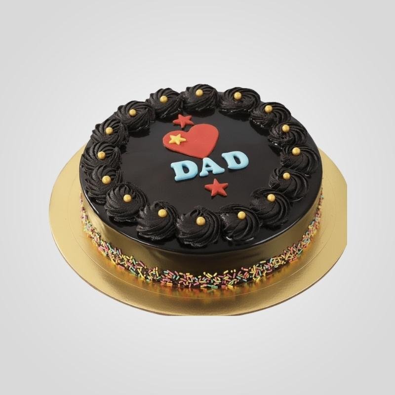 Super Dad Starry Chocolate Cake