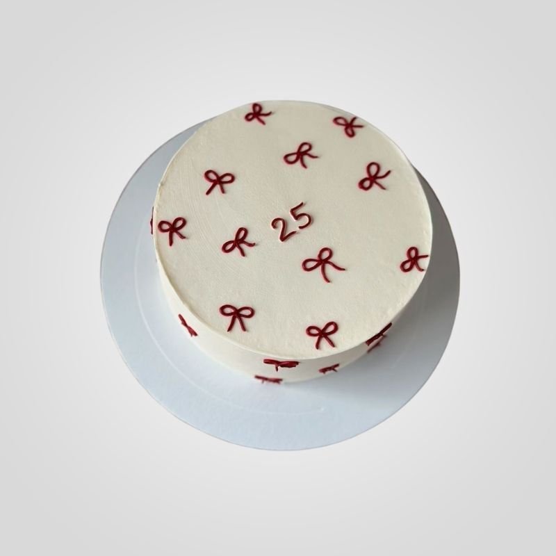 The Crimson Coquette Bow Cake