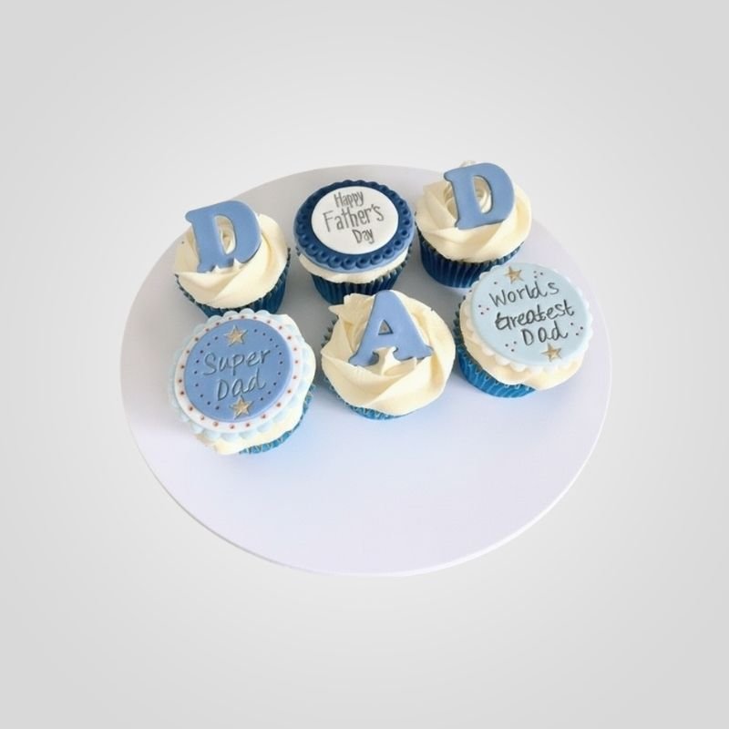 The Wordplay "D-A-D" Vanilla Cupcake Platter