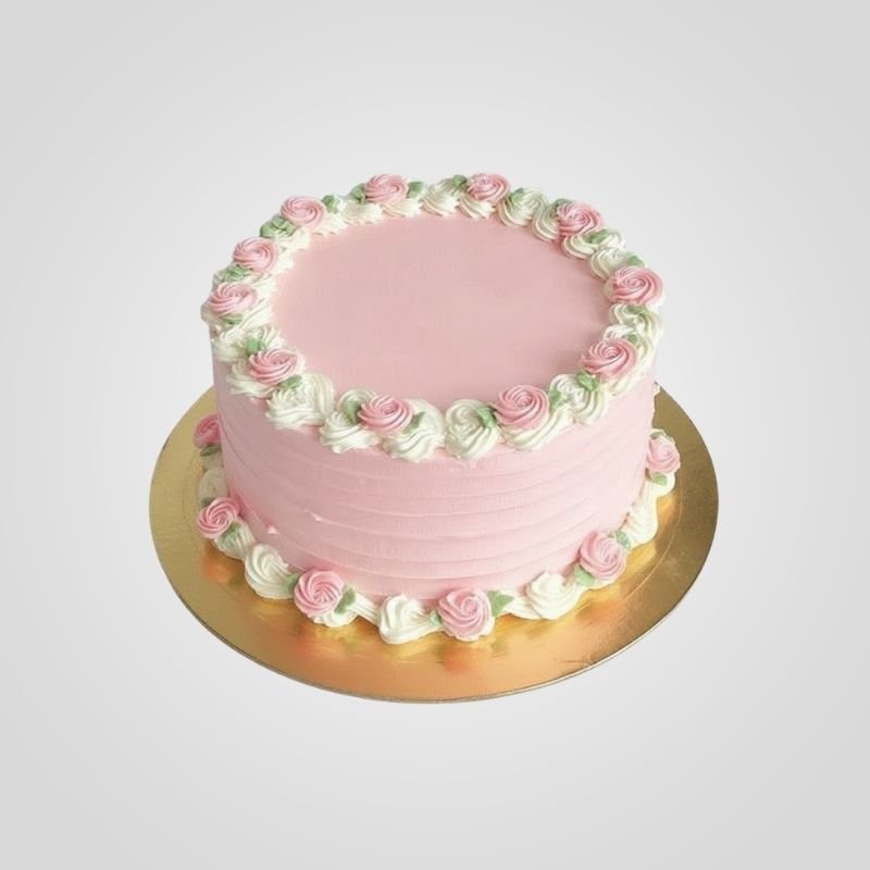 Vintage Pink Rosette Cake